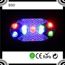 S90 9LEDs colorido Flashling Segurança Warning Red bicicleta Tail LED Bike Light